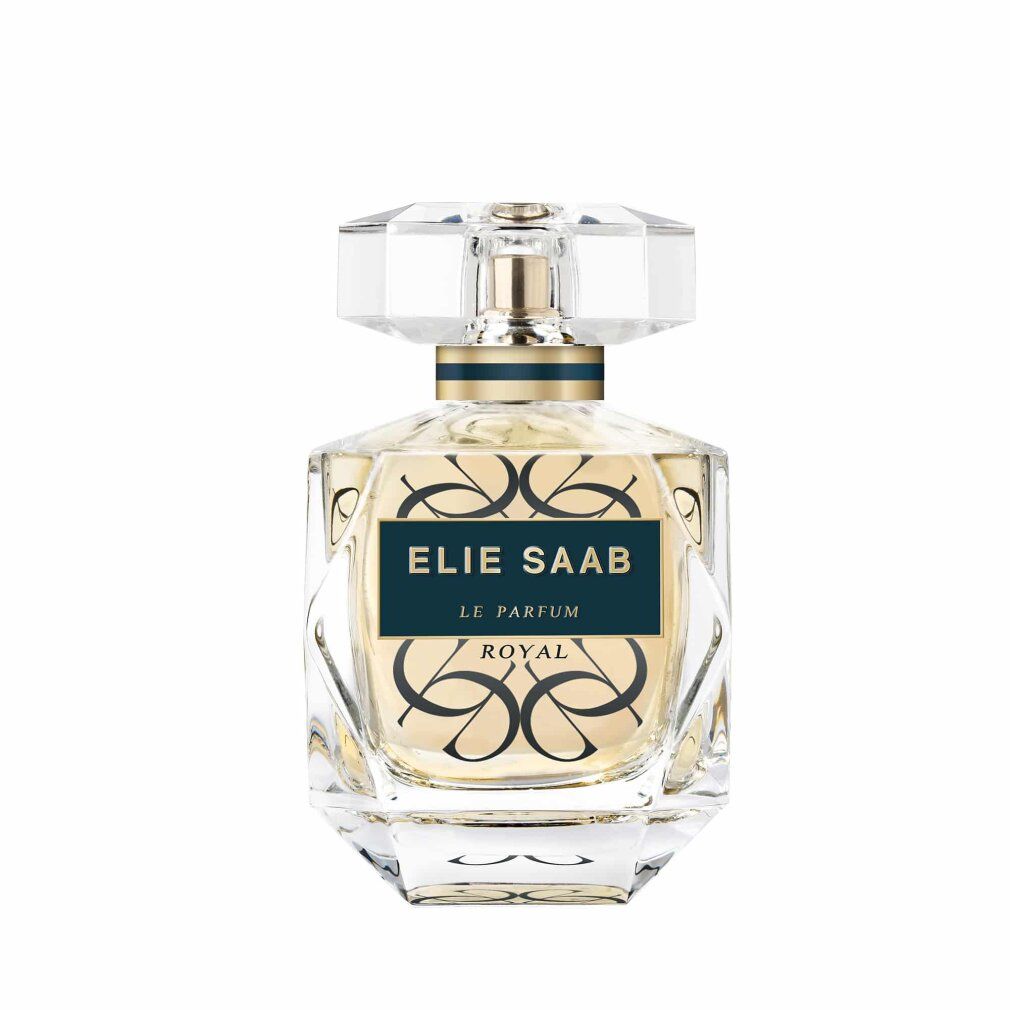 Elie Saab Le Parfum Royal Eau de Parfum Flakon mit klarem Glas, goldenen Details und einem facettierten Verschluss.