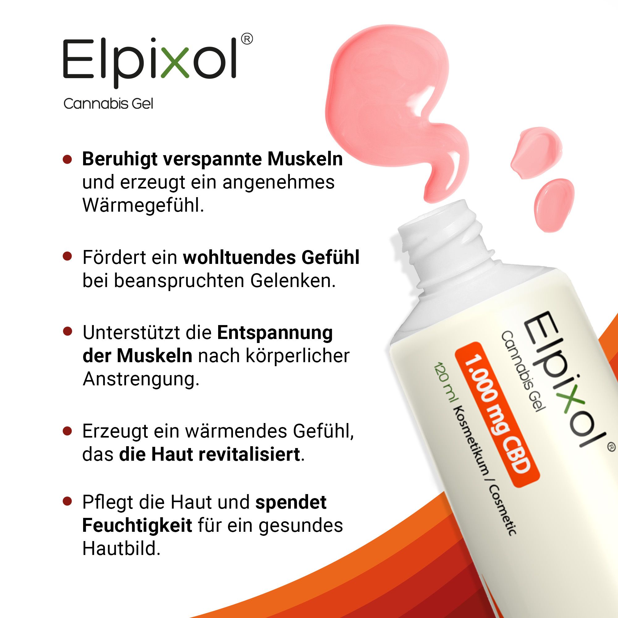 Elpixol® Cannabis Gel mit 1.000 mg CBD – Wärmesalbe 240 ml