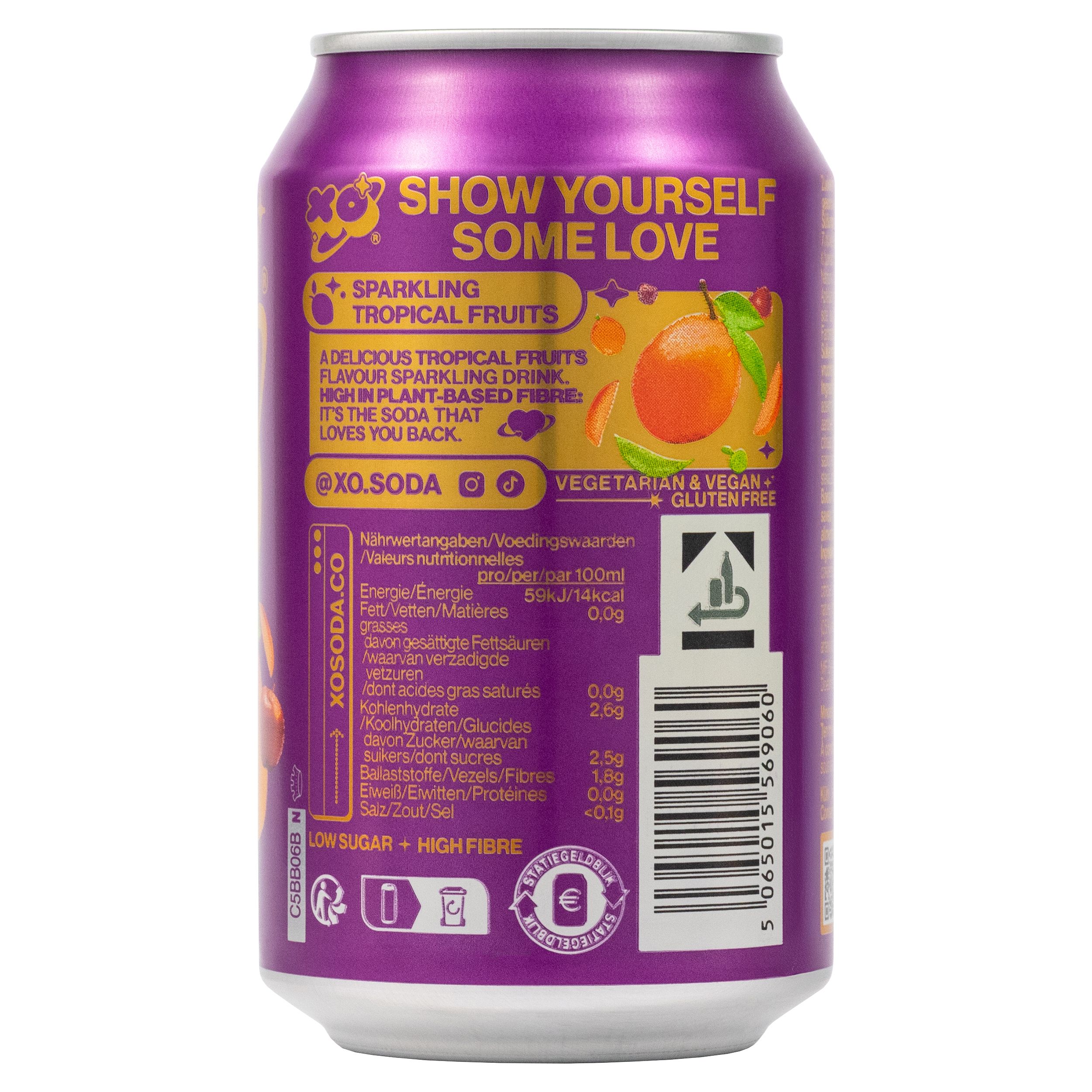 XO SODA Tropical Fruits