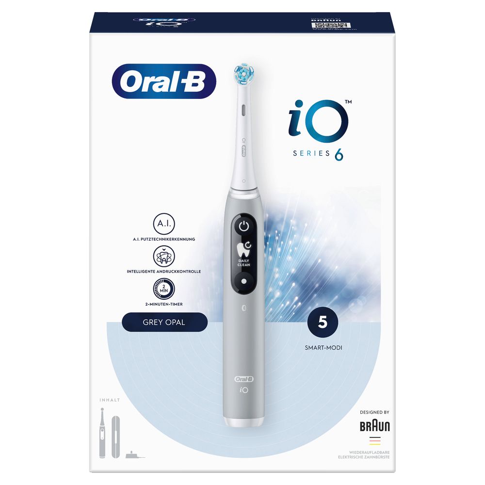 Oral-B - Elektrische Zahnbürste "iO Series 6 Grey Opal" in Grau