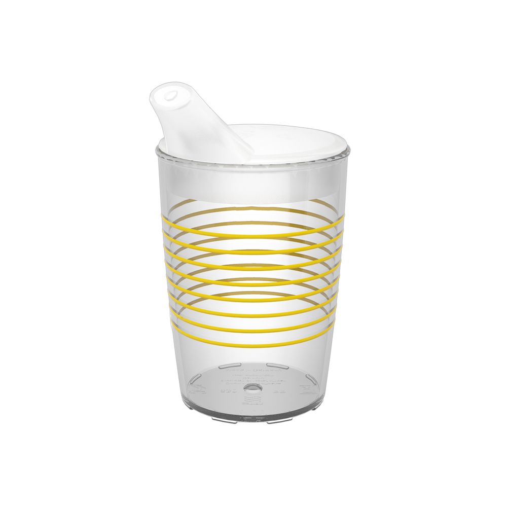 Ornamin Becher 830 Ringe gelb mit Schnabelaufsatz klein 1 St