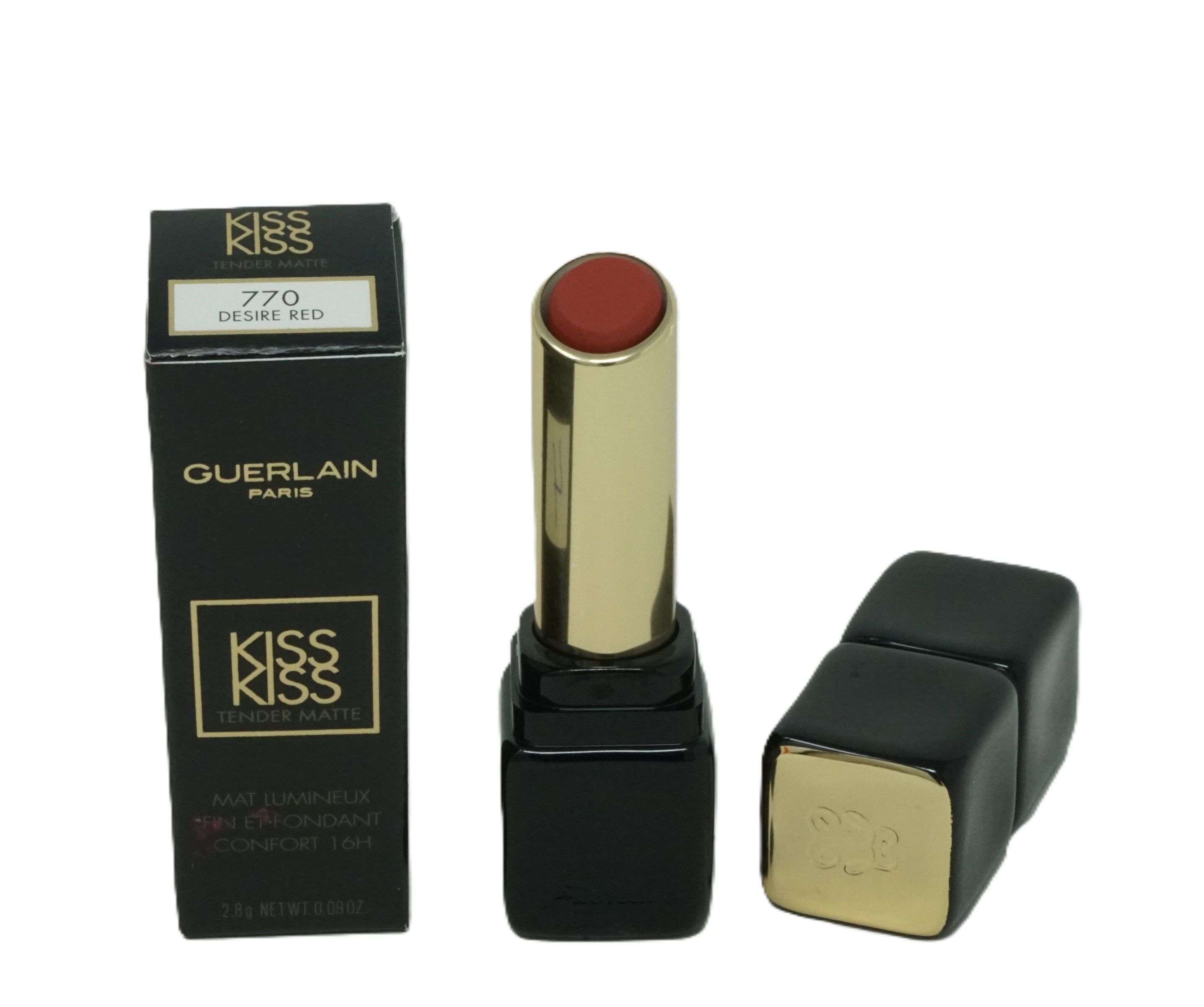 Guerlain KissKiss Tender Matte Lipstick 770 desire red
