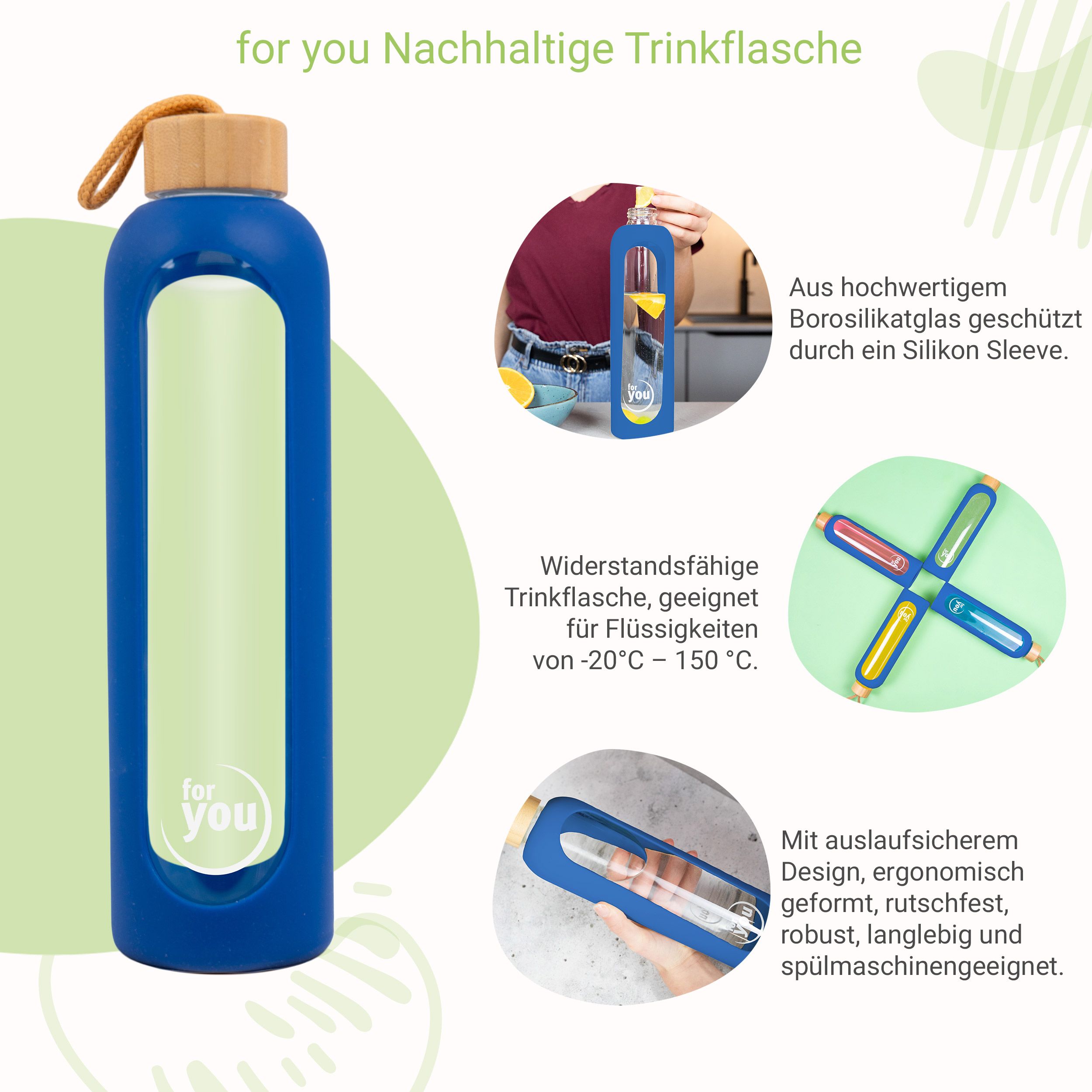 for you Nachhaltige Trinkflasche Doppelpack