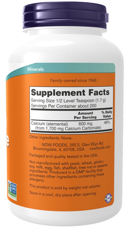 NOW FOODS Calciumcarbonat Pulver