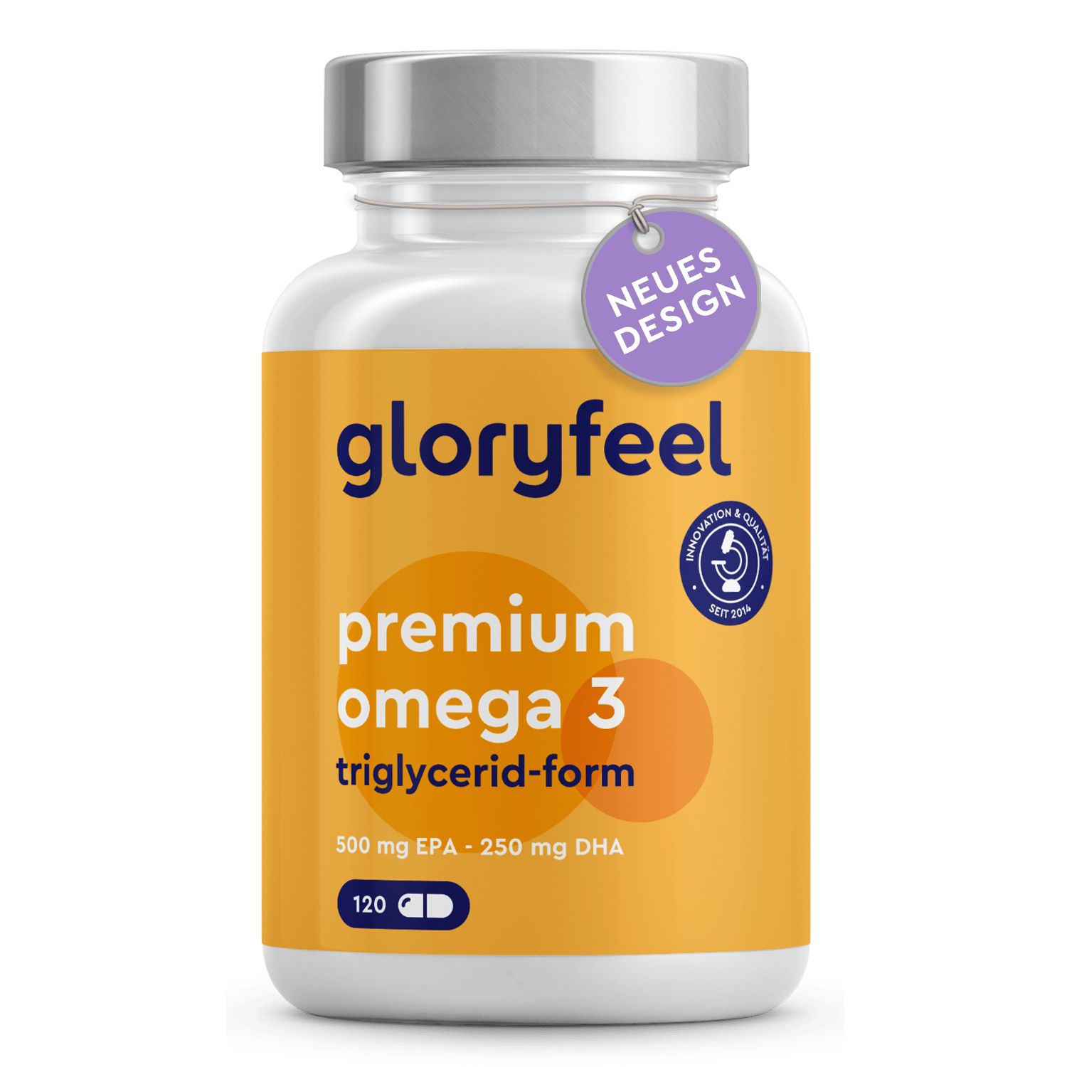 gloryfeel® Premium Omega 3 Fischöl Kapseln