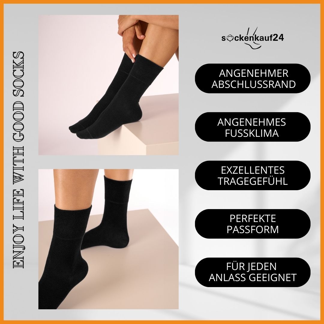 Diabetiker Socken mit Komfortbund für Damen und Herren