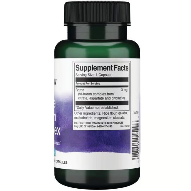 Rückseite der Kapselverpackung mit Nährwertangaben und Inhaltsstoffen.