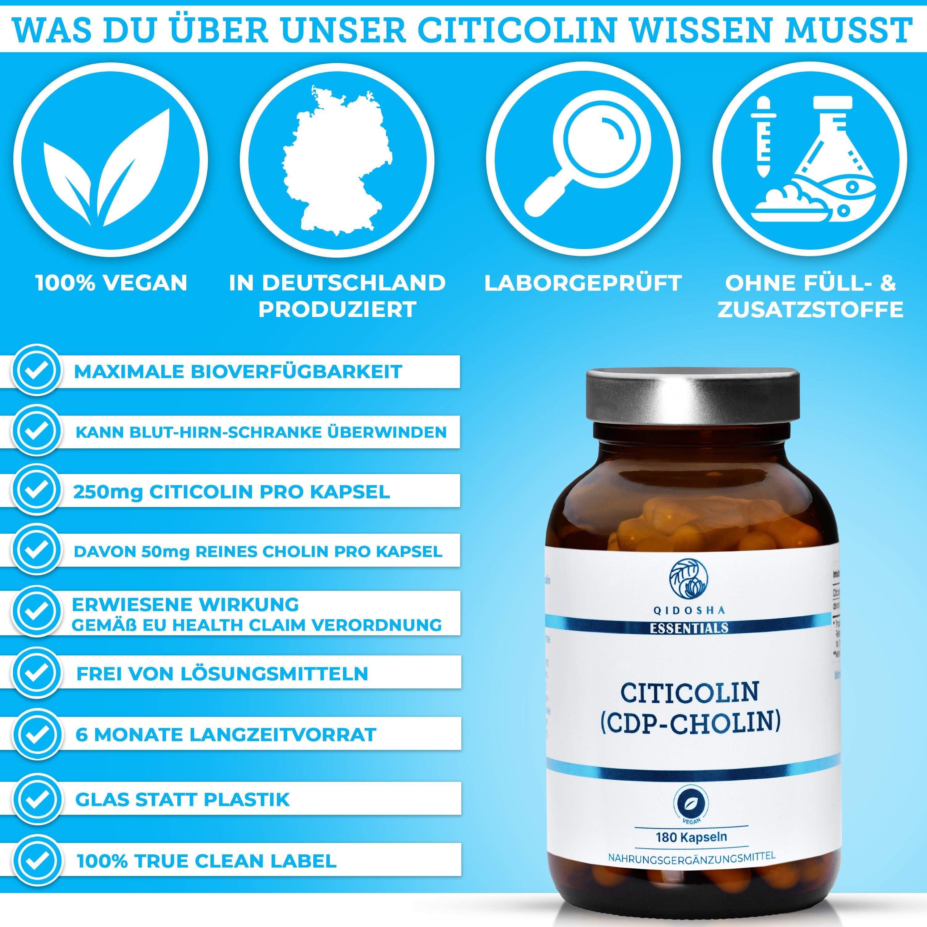 QIDOSHA Cholin als Citicolin (CDP-Cholin)