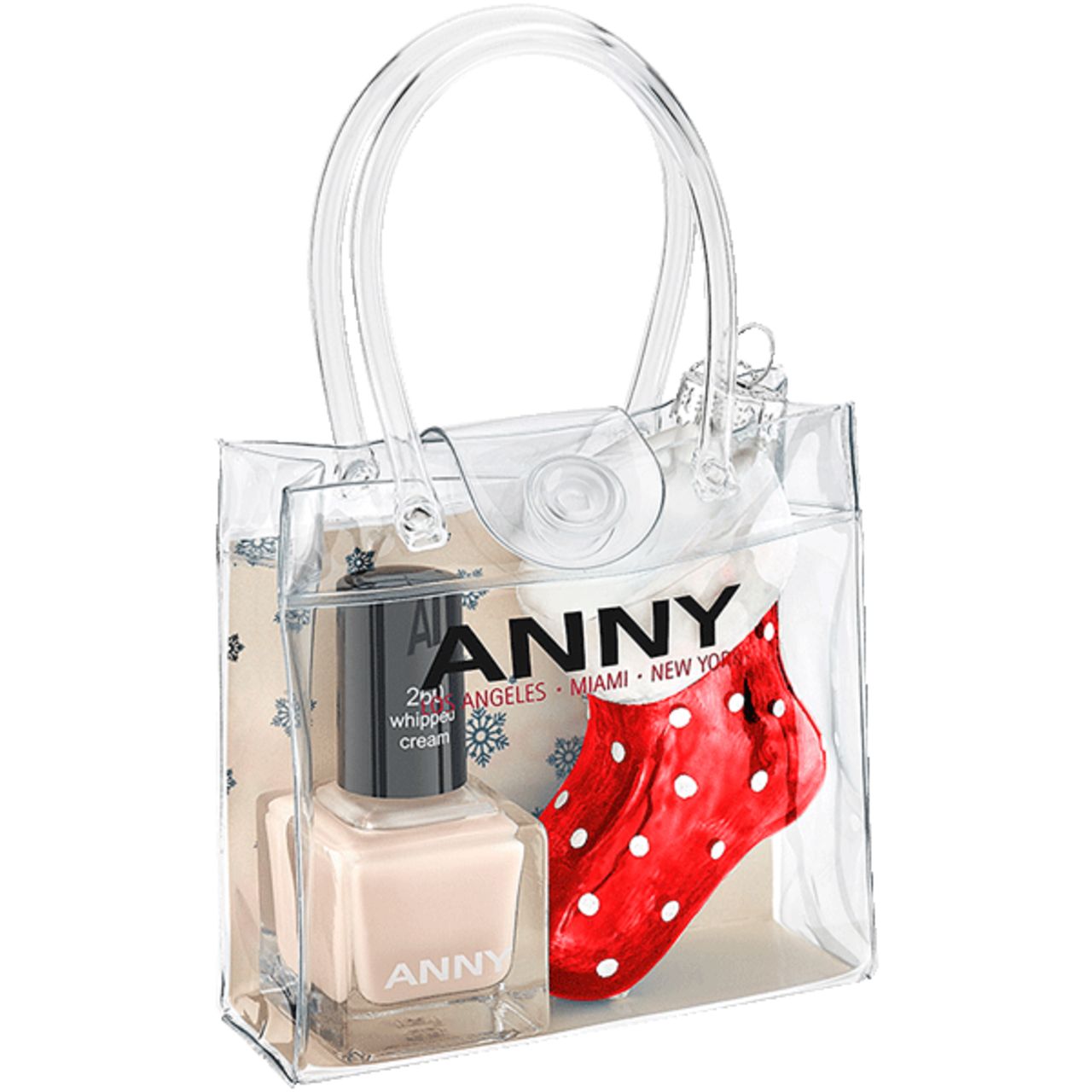 Anny, Holly Jolly Socks 2 X-Mas Set = Nail Polish Whipped Cream 15 ml + Anhänger 1 Stück