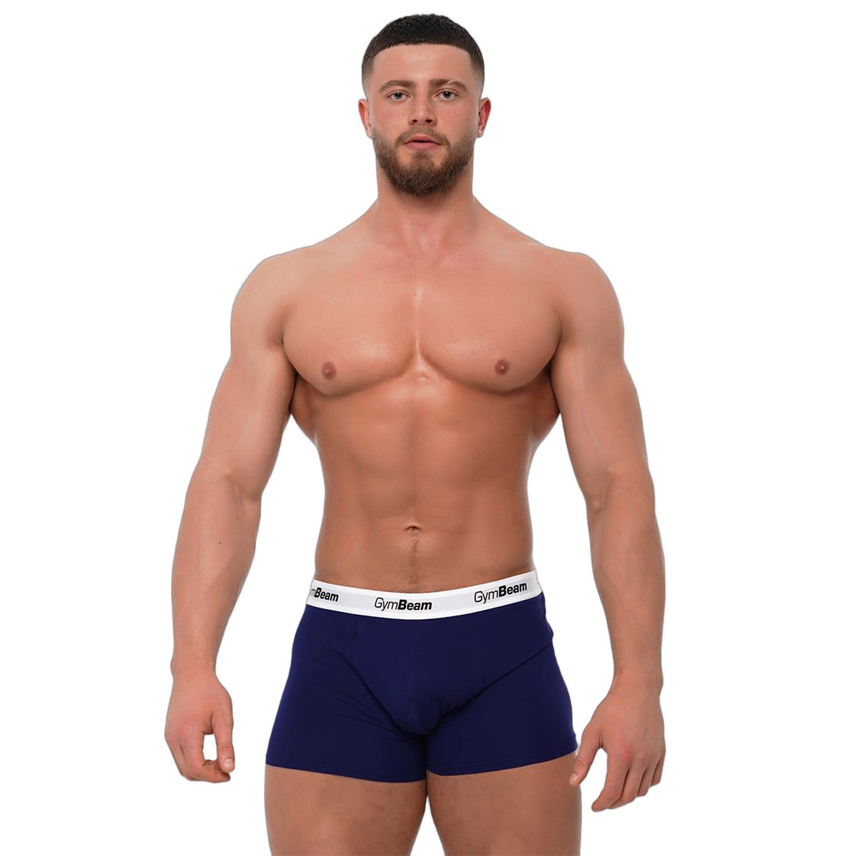 GymBeam Boxershorts Herren 3er-Pack aus Baumwolle-Elastan-Mix, Navy