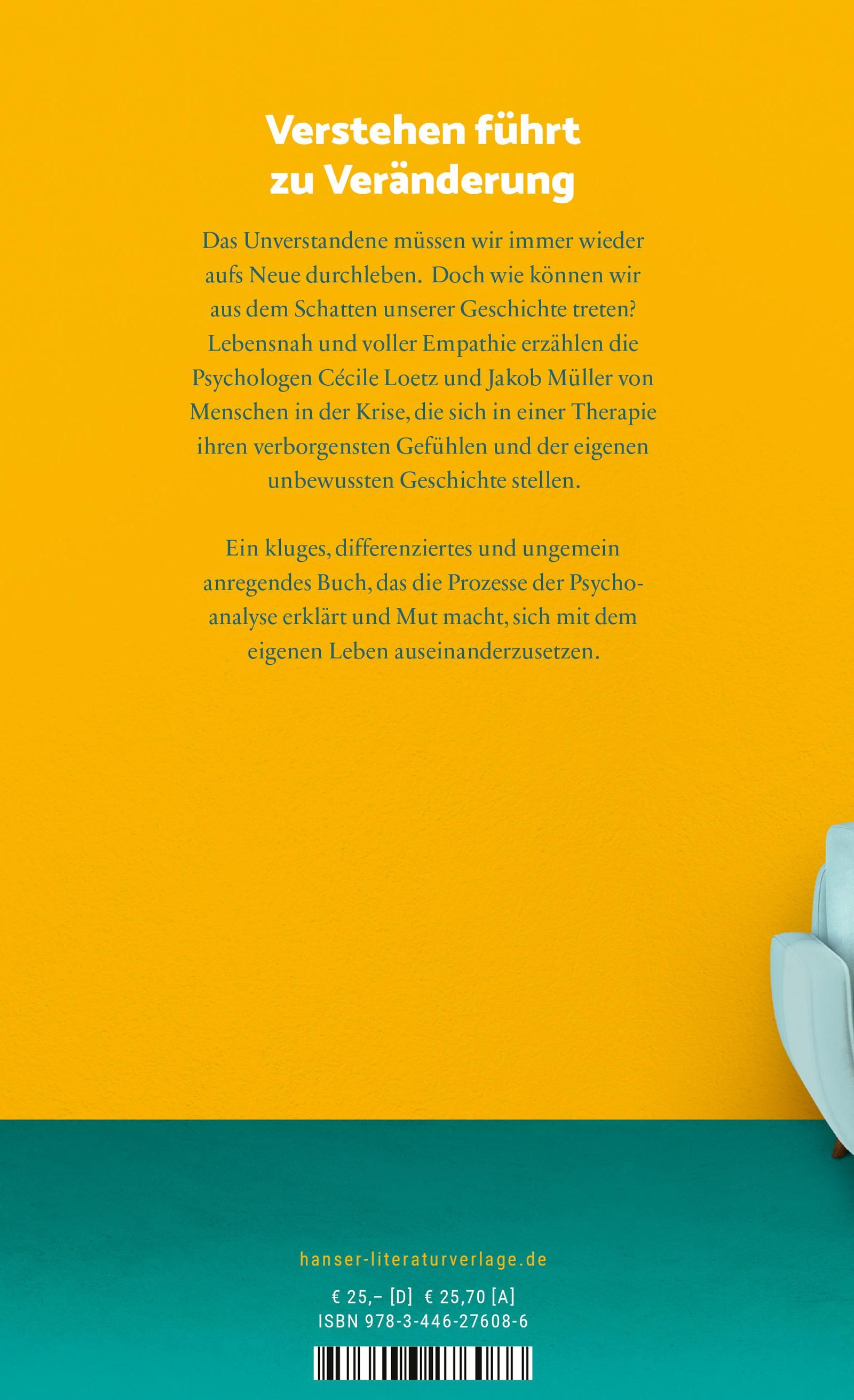 Buchrückseite: "Mein größtes Rätsel bin ich selbst". Gelber Hintergrund, Text in Schwarz. Hanser-Literaturverlag. ISBN-Nummer.