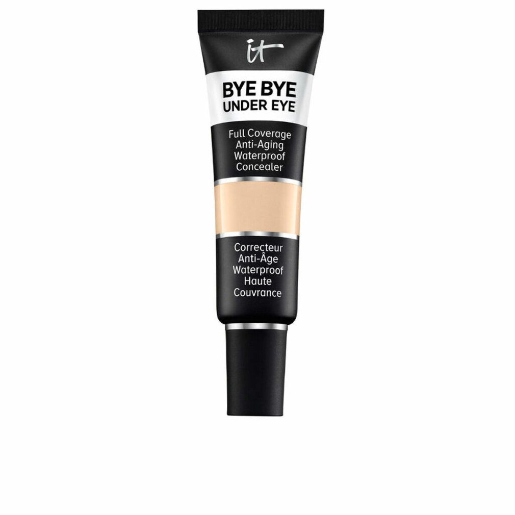 It Cosmetics Bye Bye Under Eye Concealer. Tube mit hellbraunem Concealer. Schwarzer Deckel und Schriftzug.