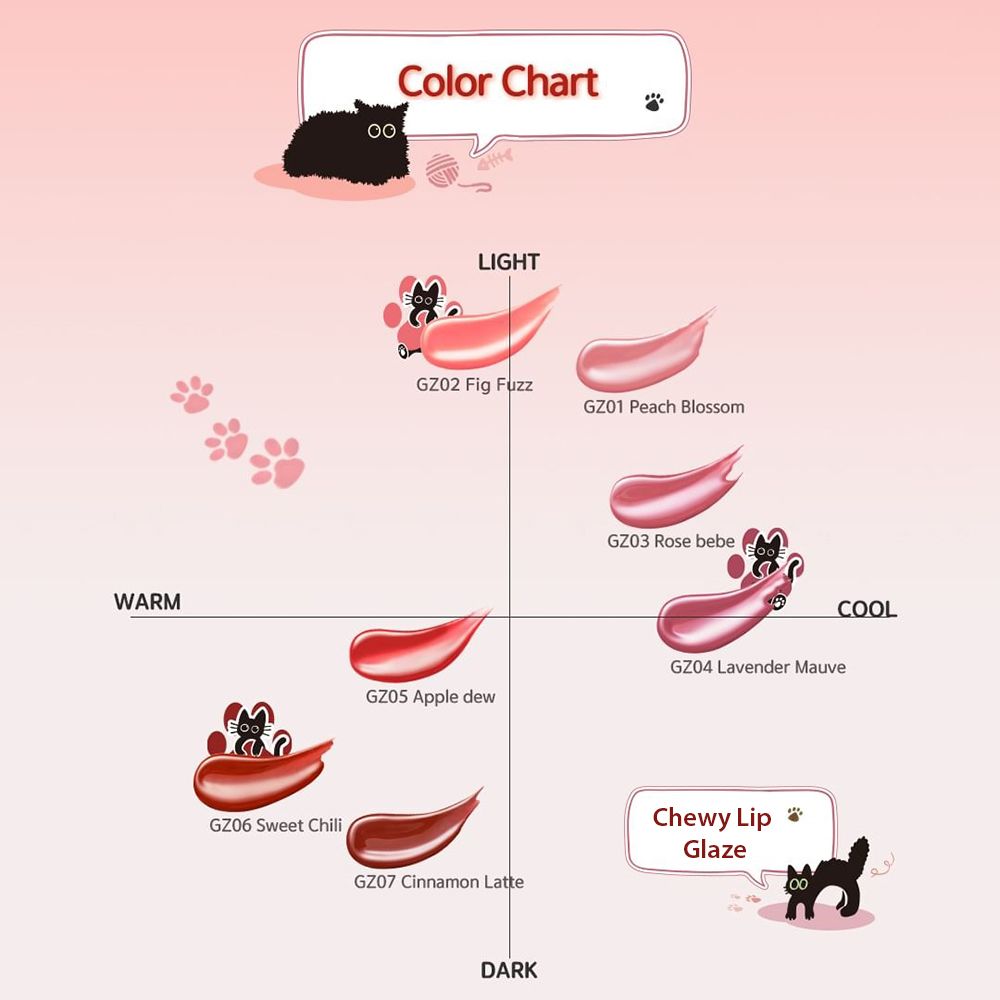 BLACK ROUGE Chewy Lip Glaze Lip Gloss GZ02 Fig Fuzz