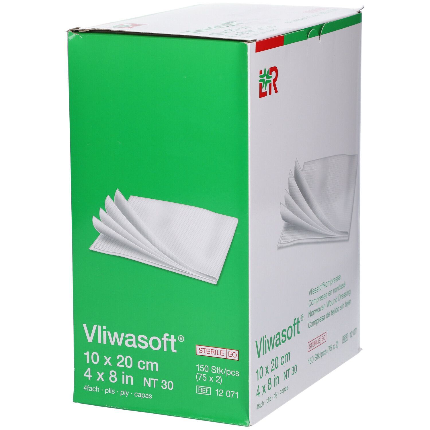 Vliwasoft Vlieskompressen 10x20cm 4-lagig steril