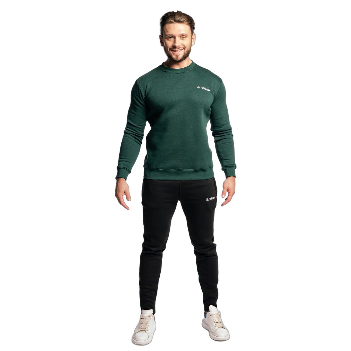 GymBeam Sweatshirt Herren regular mit Rundhalsausschnitt in Pine