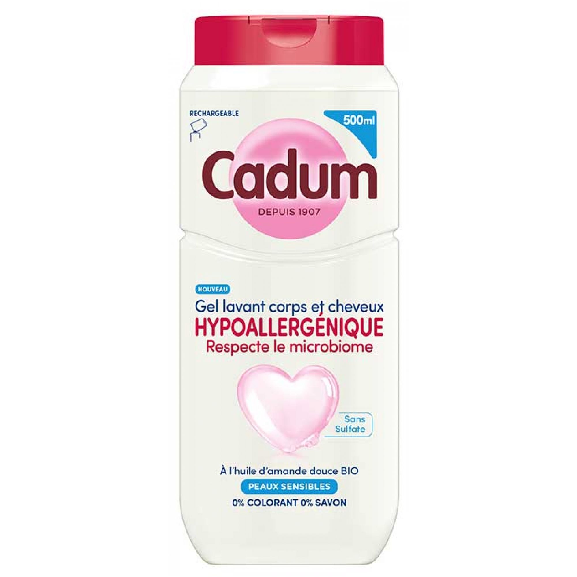 Cadum Hypoallergenes Waschgel für Körper und Haar 5,26x8x20 cm