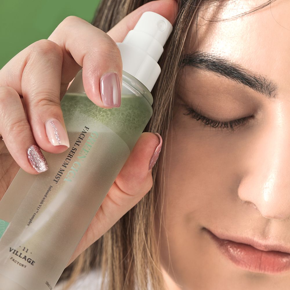 VILLAGE 11 FACTORY Fresh Dewy Green Cica Facial Serum Calming Face Serum