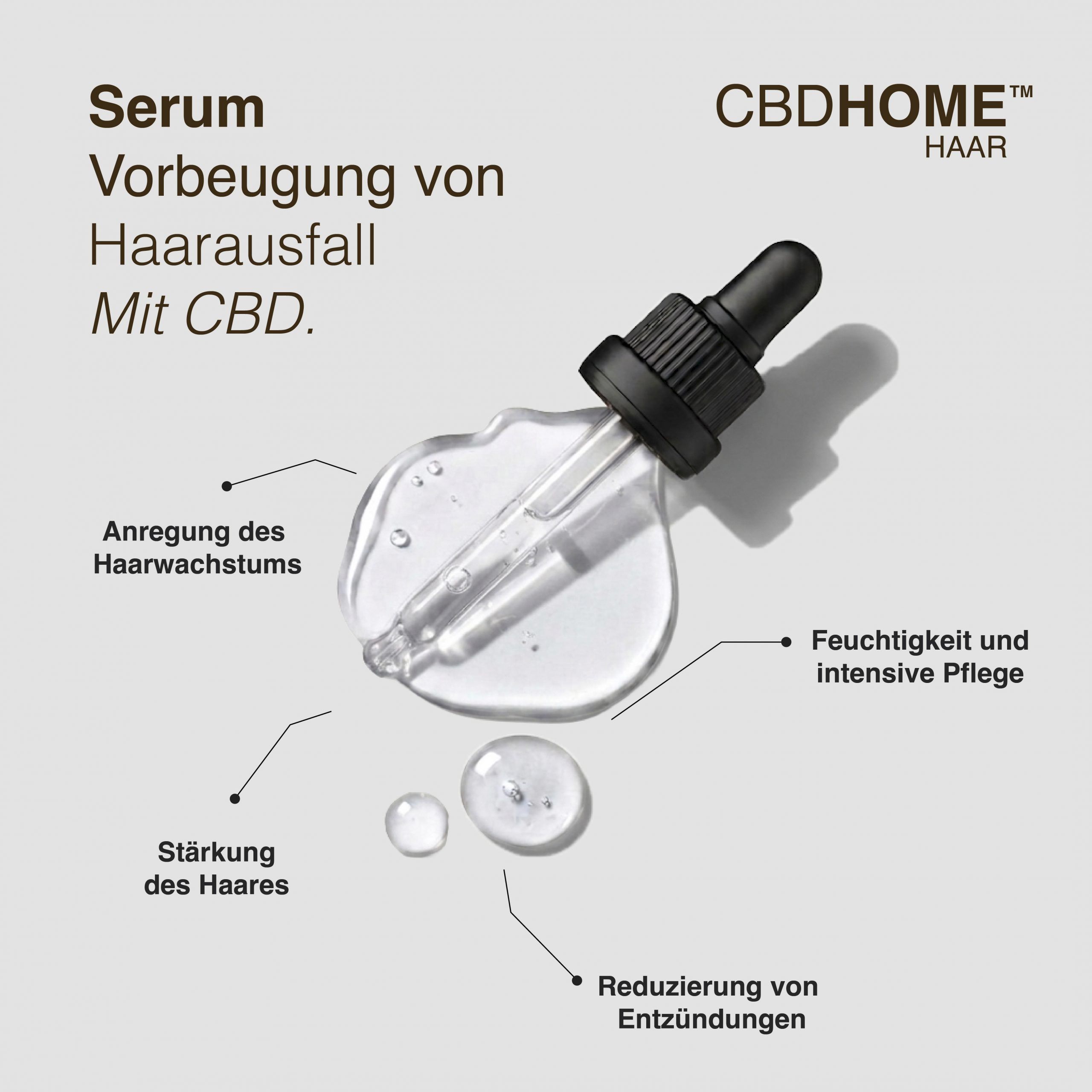 CBD HOME – Anti-Haarausfall-Serum mit CBD, Redensyl und Keratin – 1 % CBD