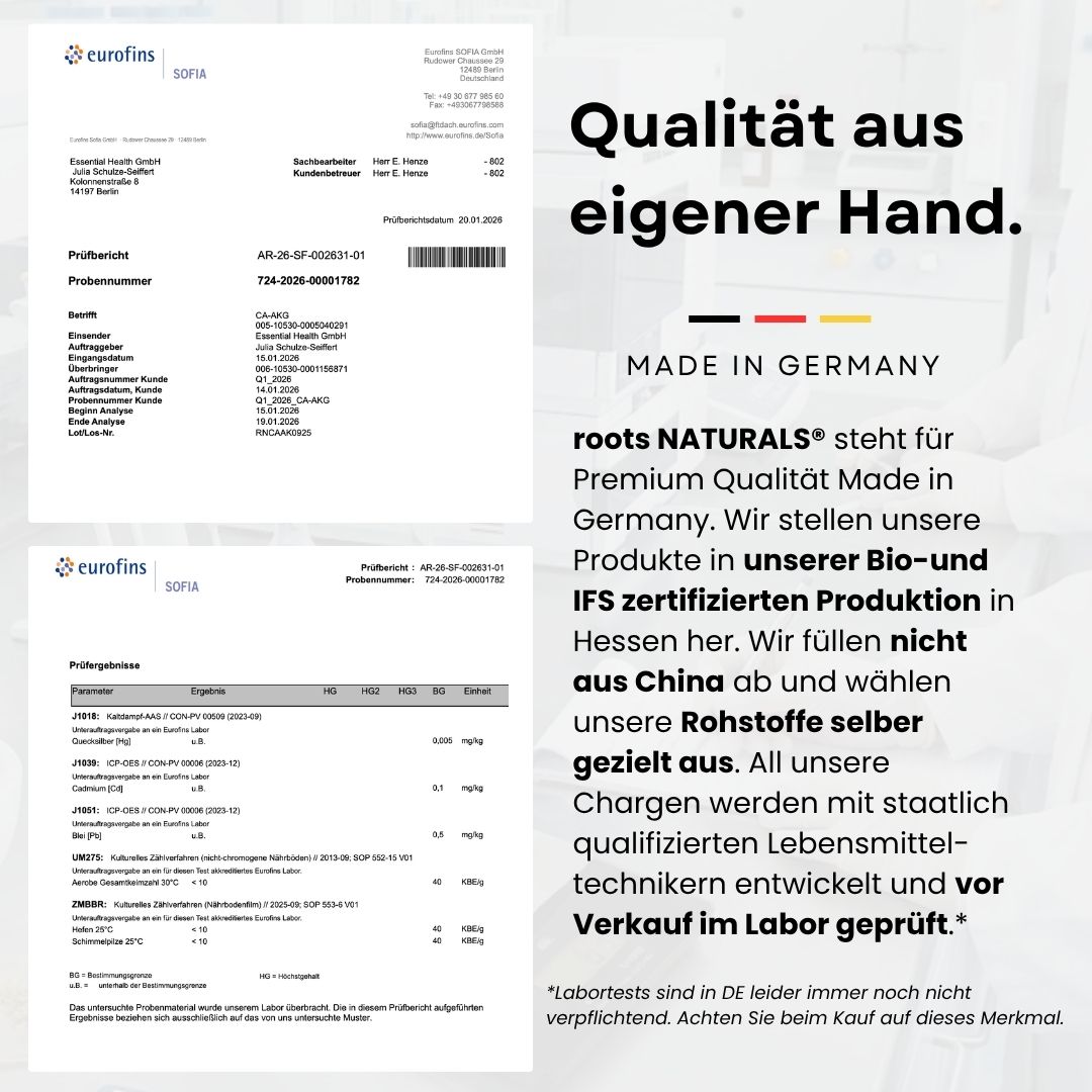 Calcium-Alphaketoglutarat (CaAKG) von roots NATURALS®