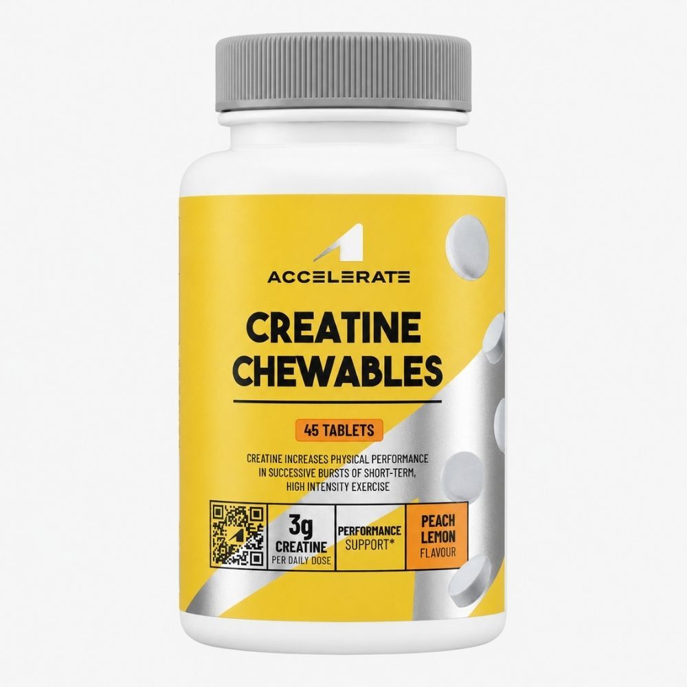 Accelerate Creatine Chewables – Kreatin-Kautabletten Pfirsich-Zitrone 45 St Kautabletten