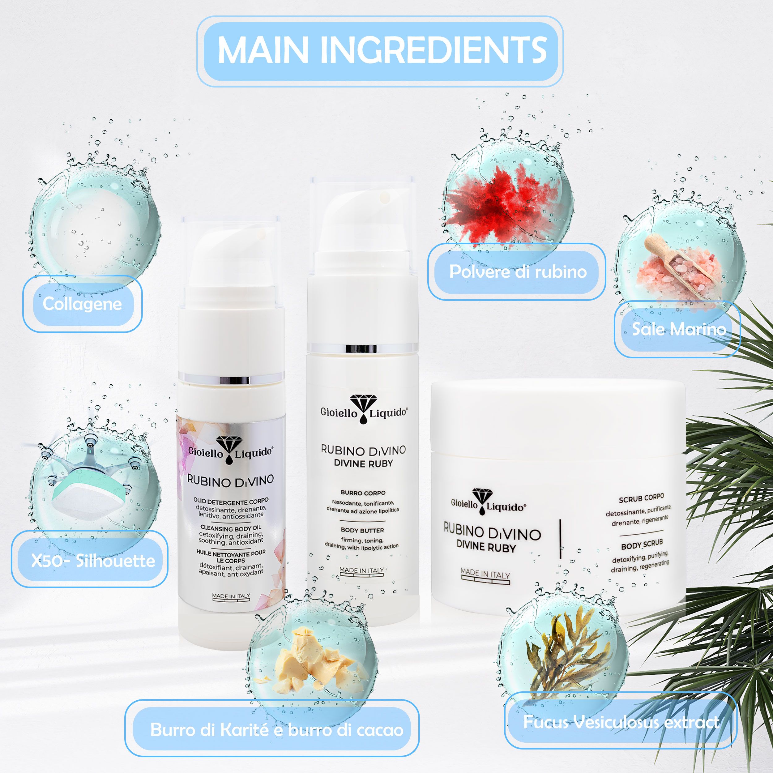 Gioiello Liquido Reise-Set für den Körper + kostenlose Kosmetiktasche