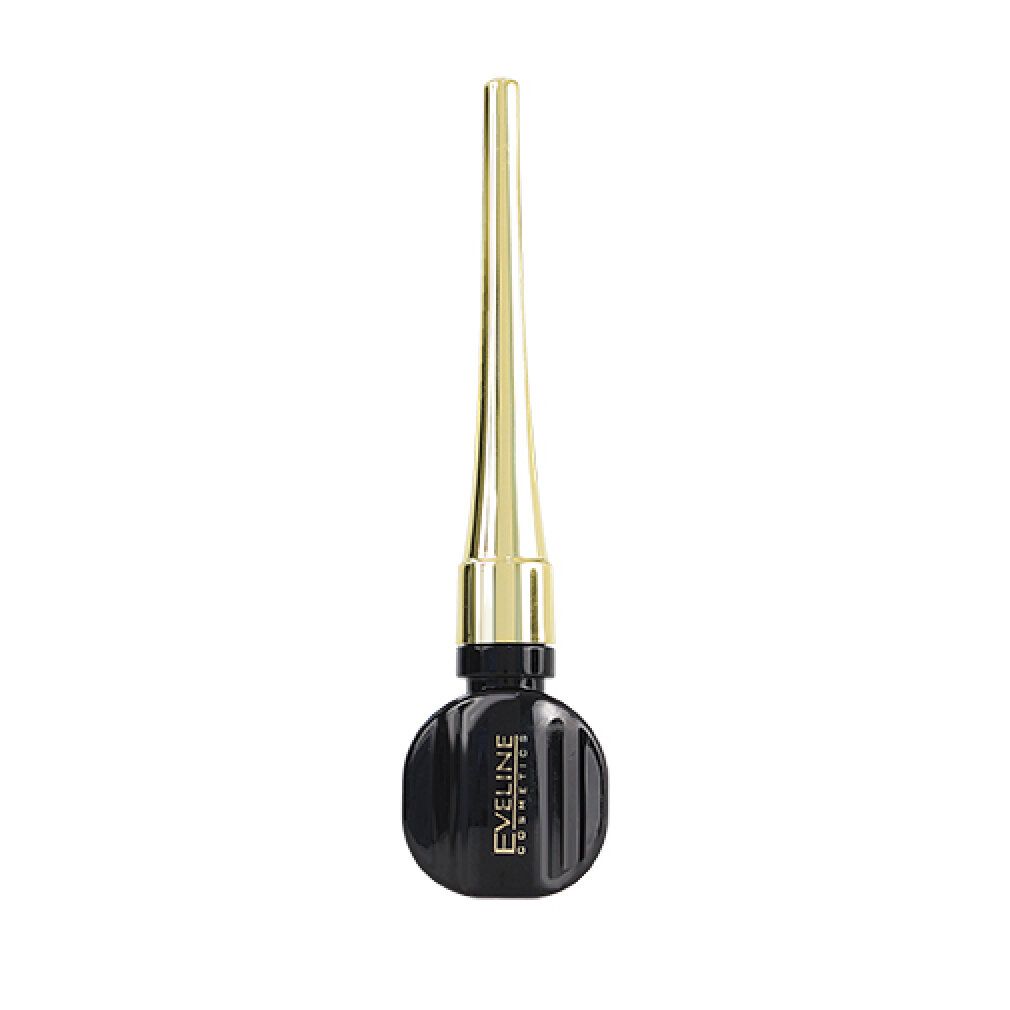 Schwarzer Eyeliner mit goldfarbener Spitze. Aufschrift: Eveline Cosmetics.