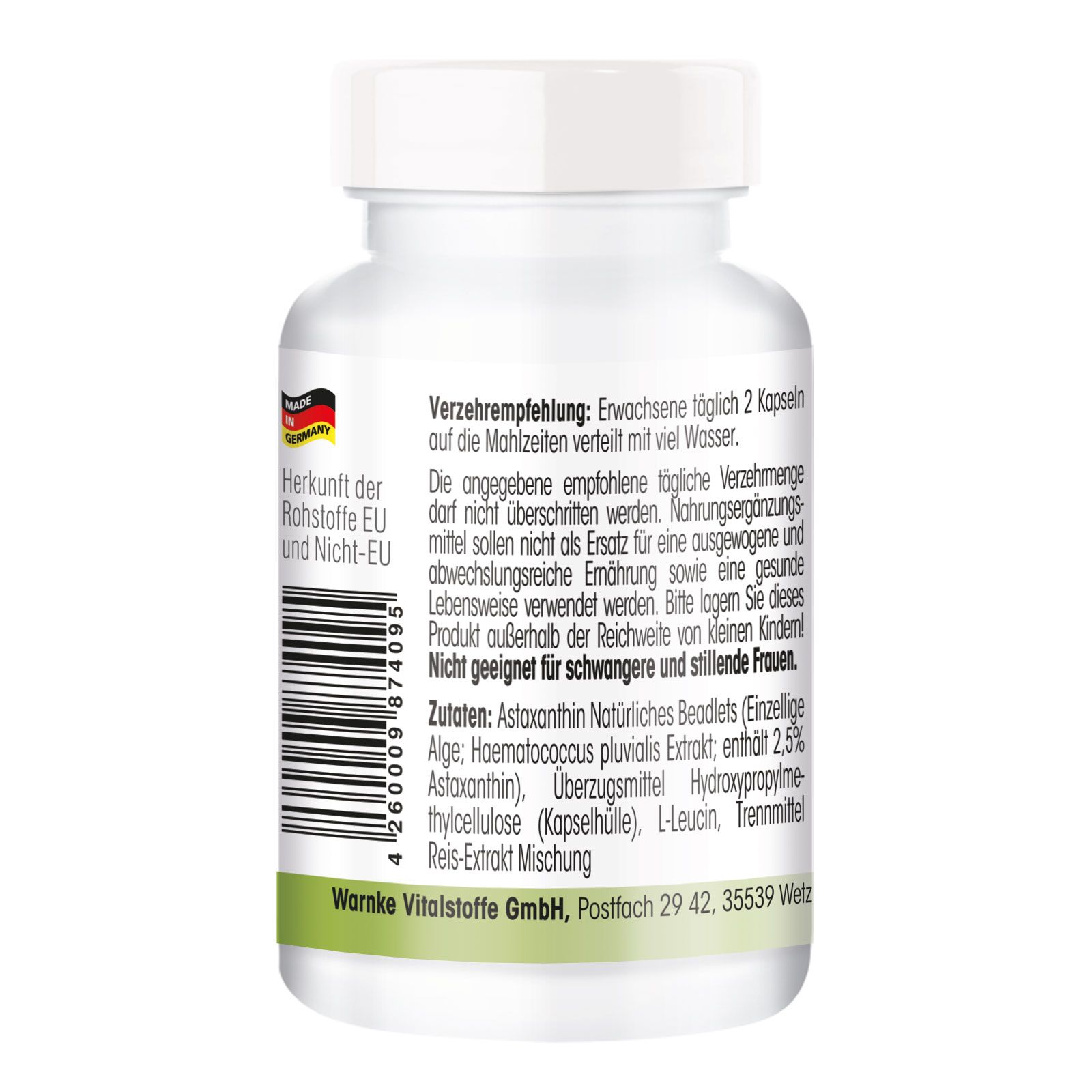 Warnke Vitalstoffe | Natürliches Astaxanthin