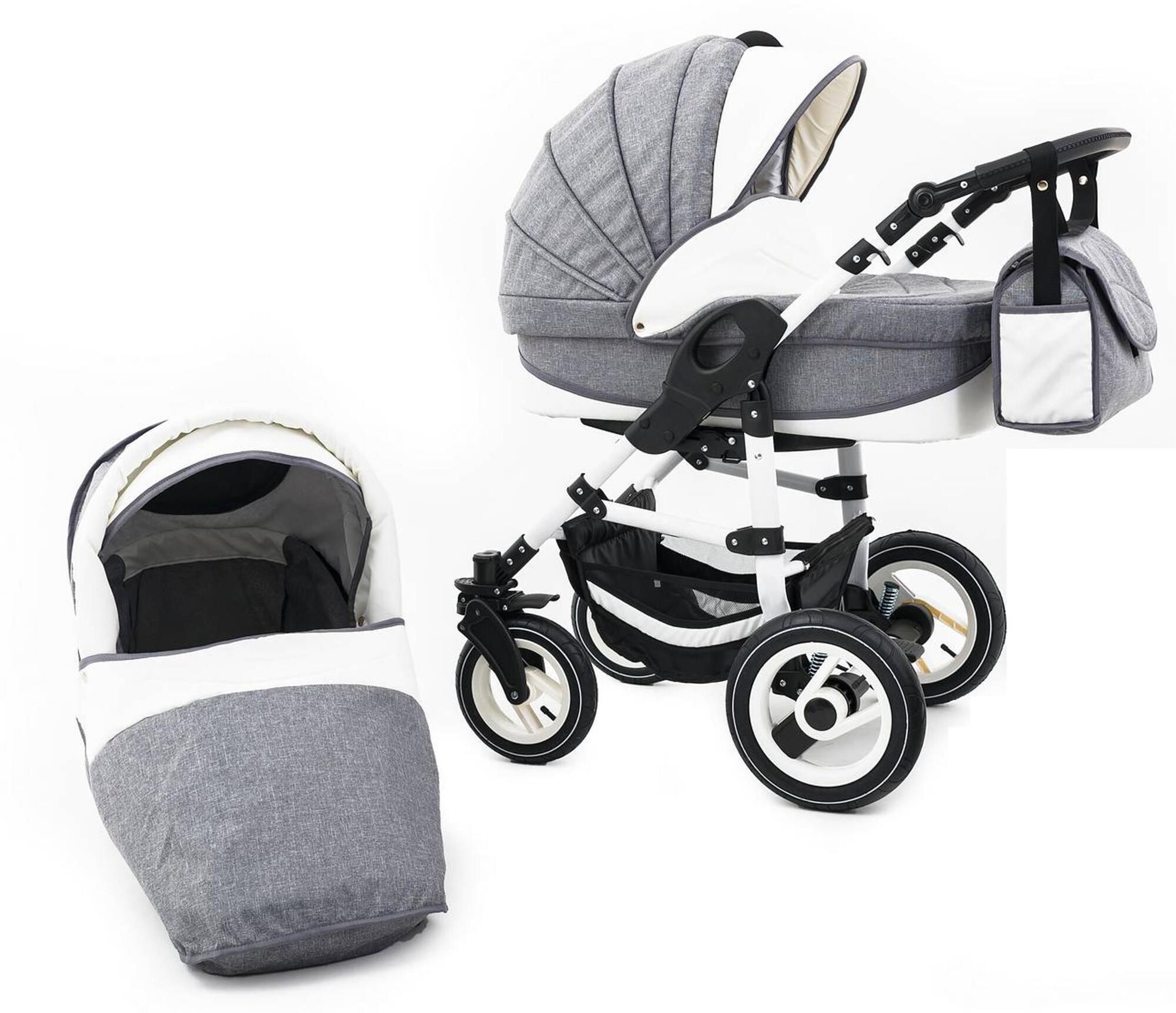 Tabbi ECO LN 2 in 1 Kinderwagen Luftreifen, Grey