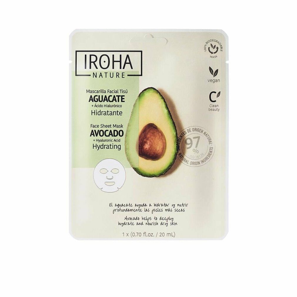 Iroha Nature Mask Avocado Hyaluronic Acid 1 u 0,001 l
