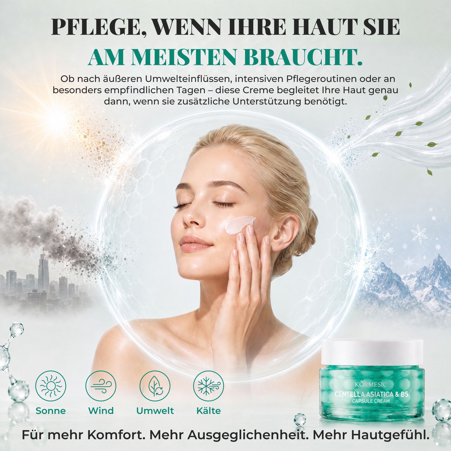 KORMESIC Gesichtscreme Centella Asiatica B5 Kapselcreme Beruhigend