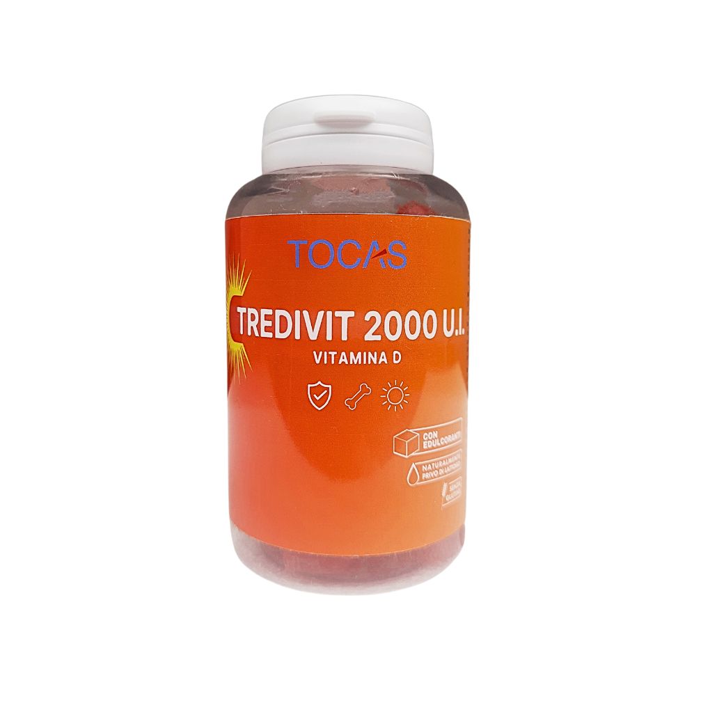 Tocas Tredivit 2000 UI Vitamina D per Ossa, Denti e Immunità