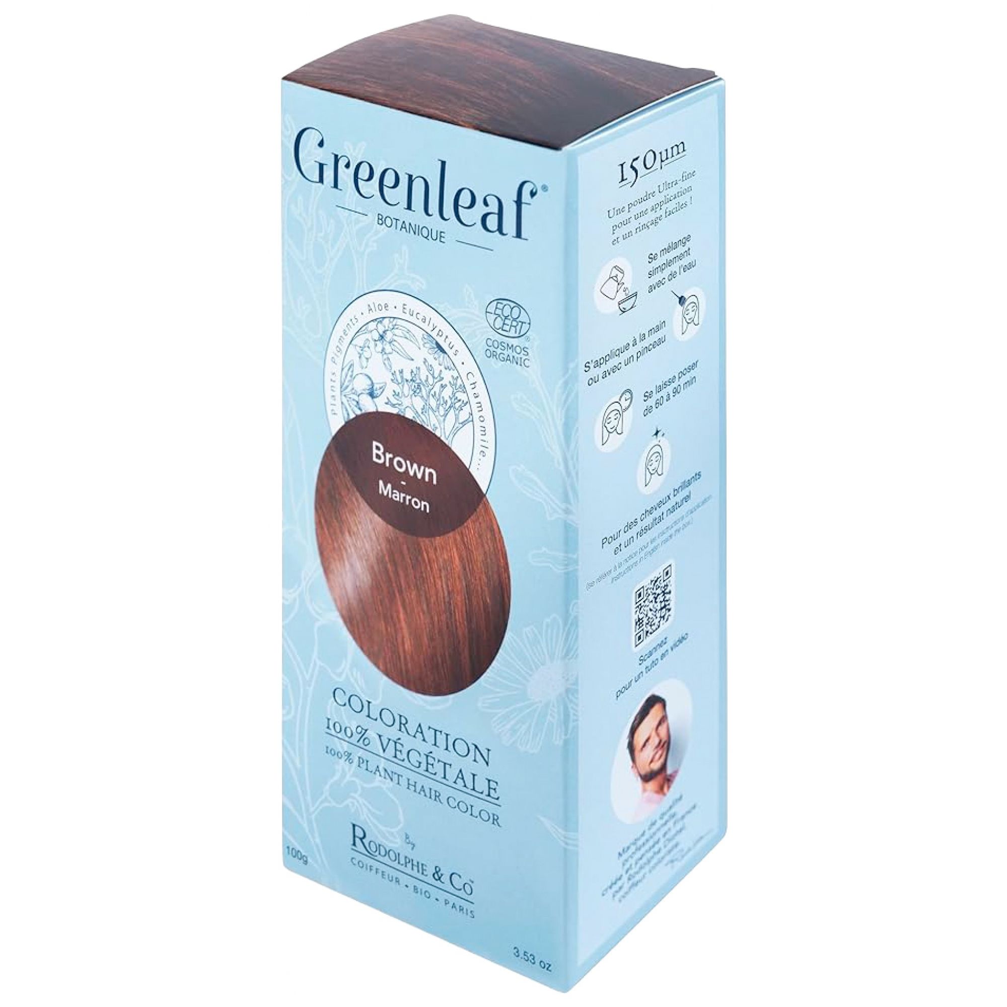 Greenleaf 100% Organische Färbung (Haarfärbung : Brown) 8x5x17 cm