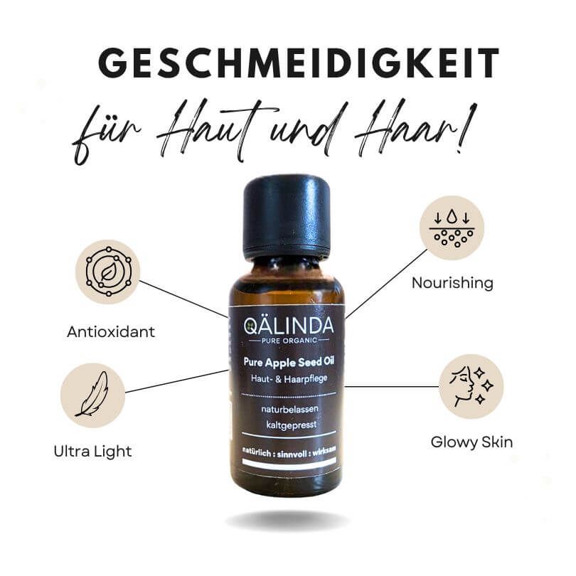 Apfelkernöl (kaltgepresst) – Pflegendes Gesichtsöl für geschmeidige Haut