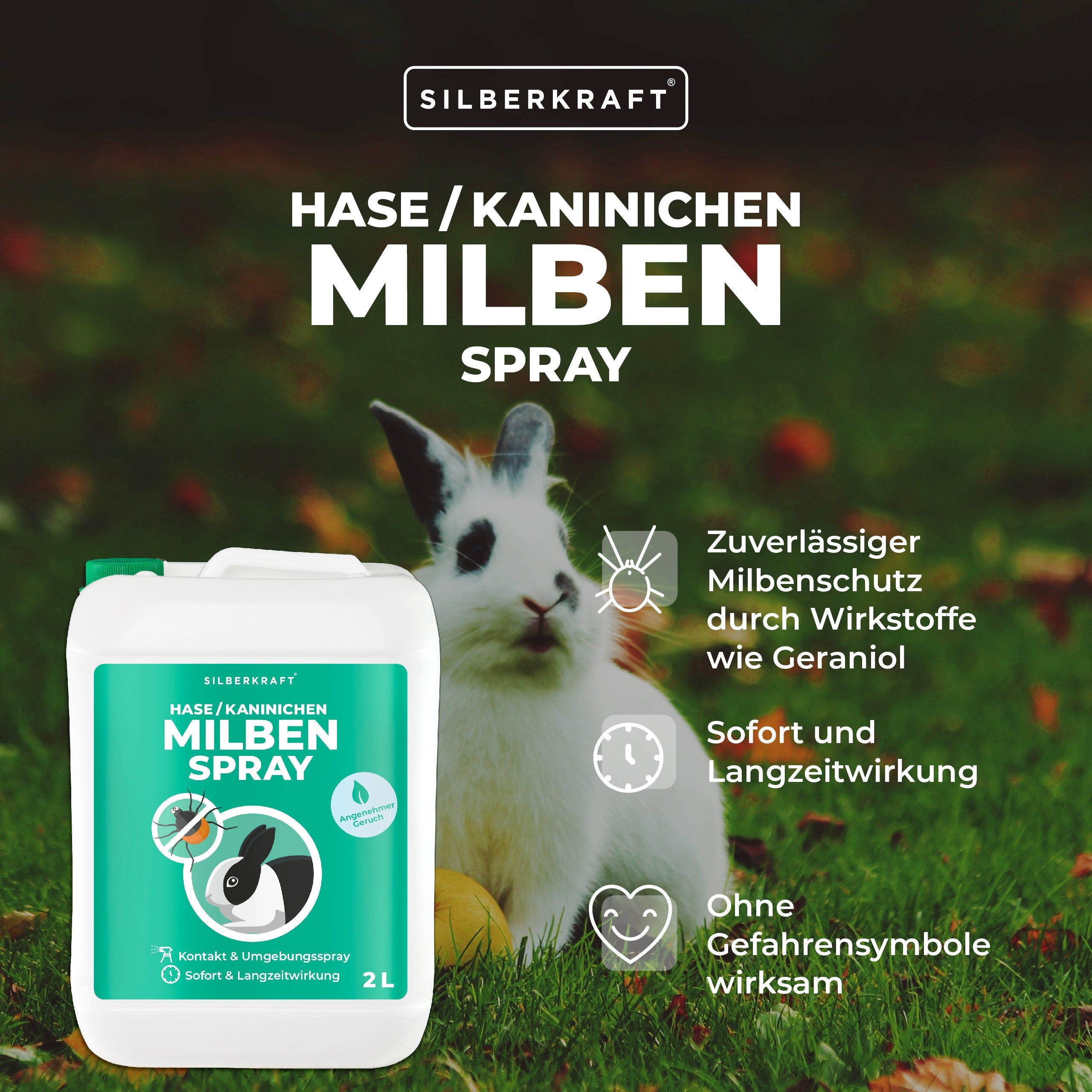 Silberkraft Milbenspray Hase/Kaninchen 2000 ml Spray