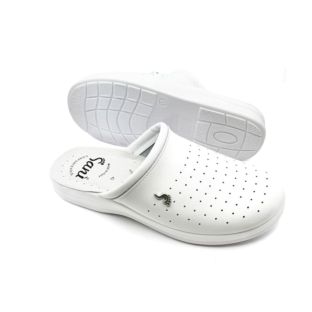 Sanì Ciabatte Sanitarie Traforate in pelle