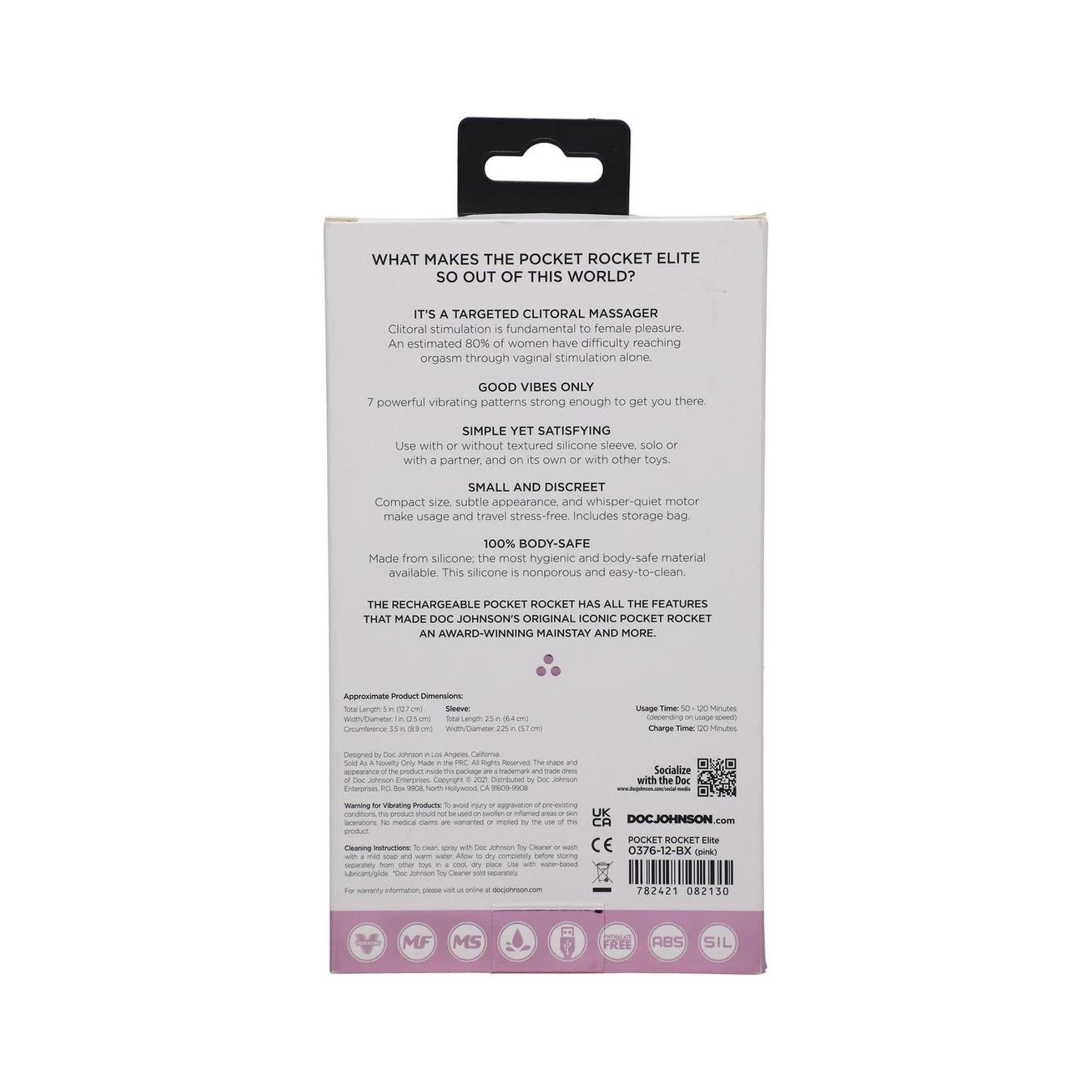 Doc Johnson - Elite - Mini Vibrator with Interchangeable Attachment