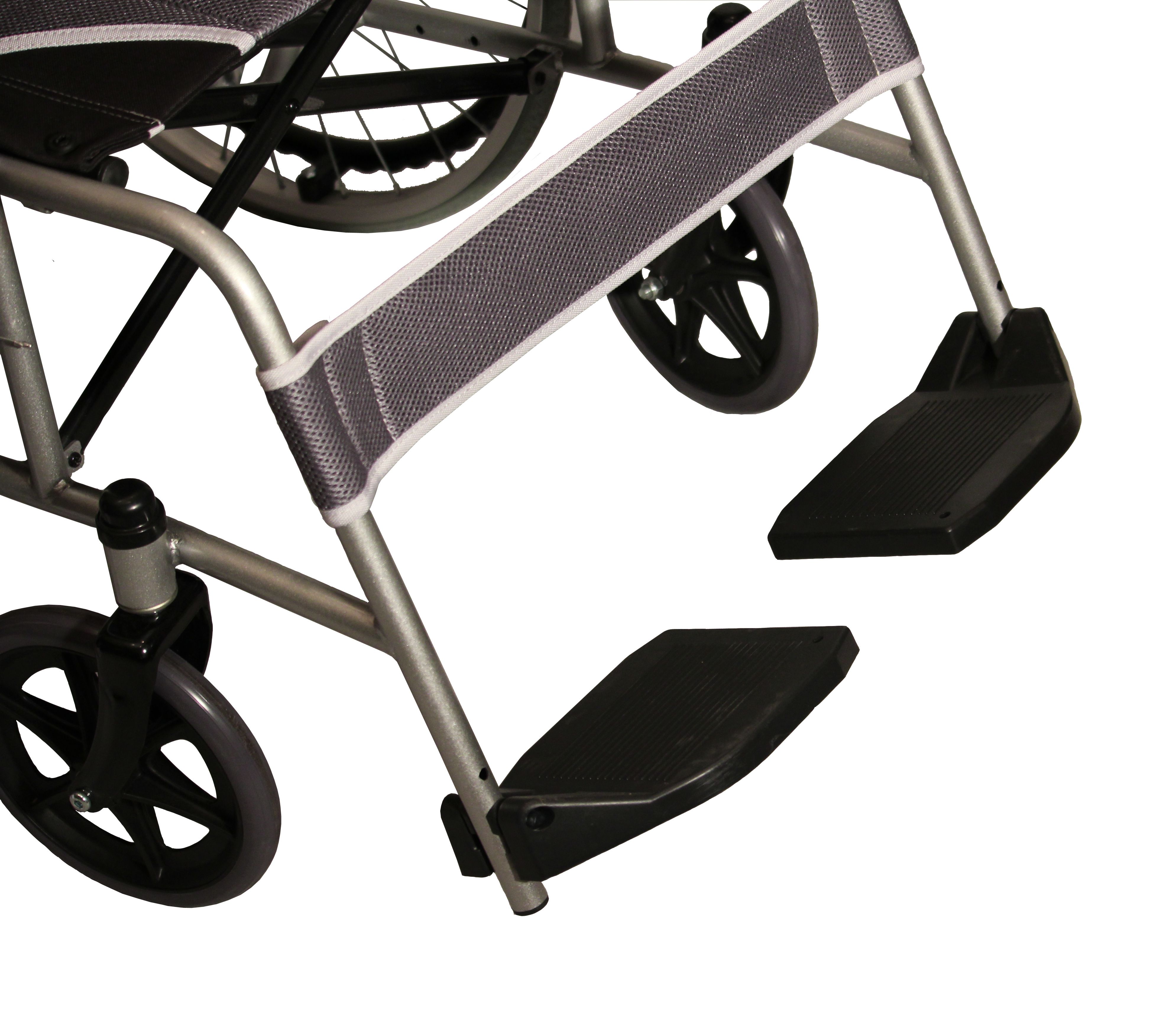 ANTAR extra leicht Rollstuhl faltbar Reise+Flug SB46cm 115kg Begleiterbremse