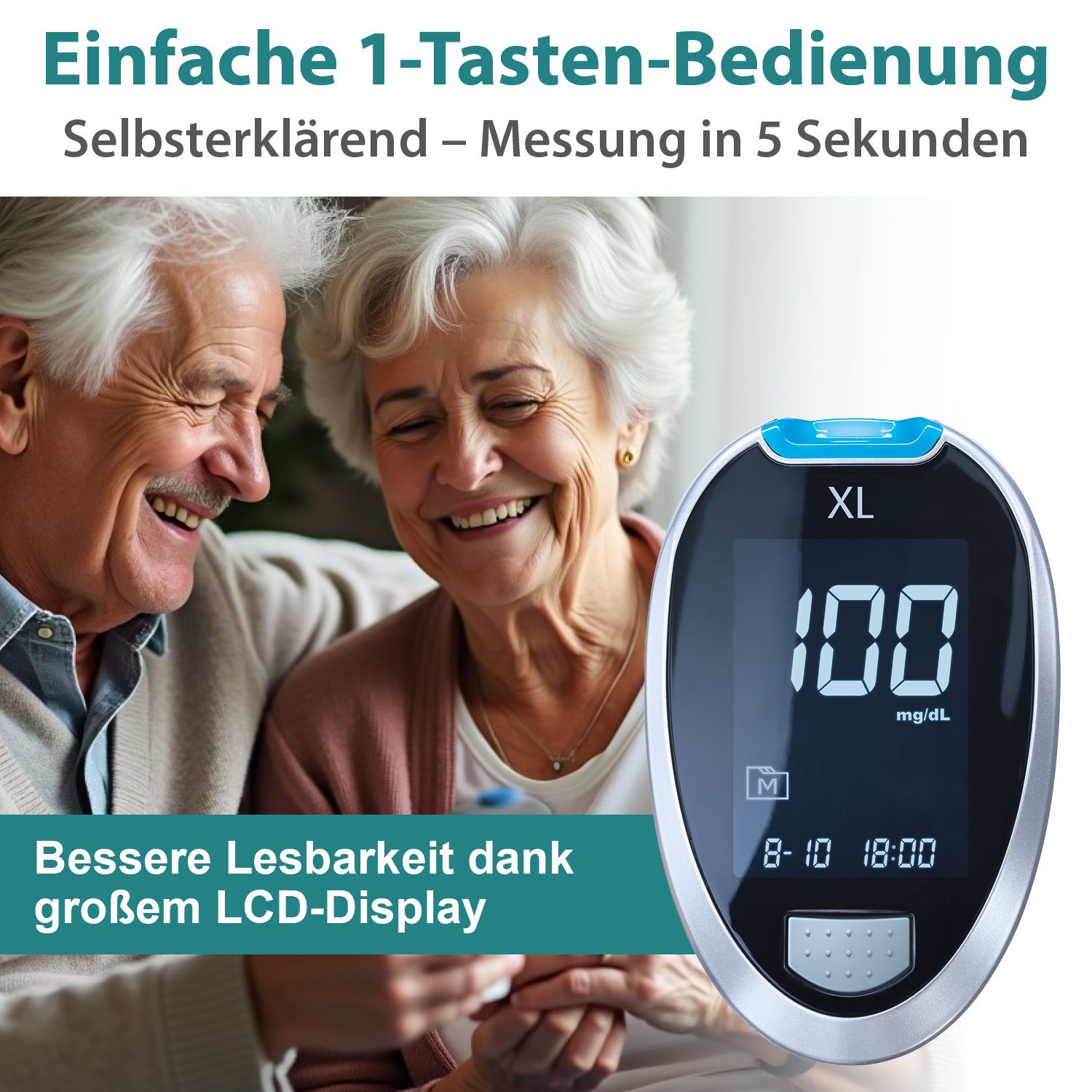 GlucoCheck XL Messgerät (mg/dl)