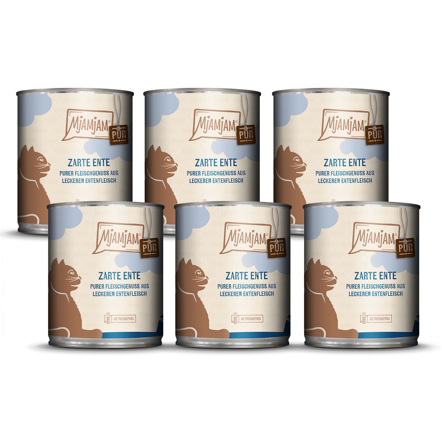 MjAMjAM - Purer Fleischgenuss zarte Ente pur 6x800 g Futter