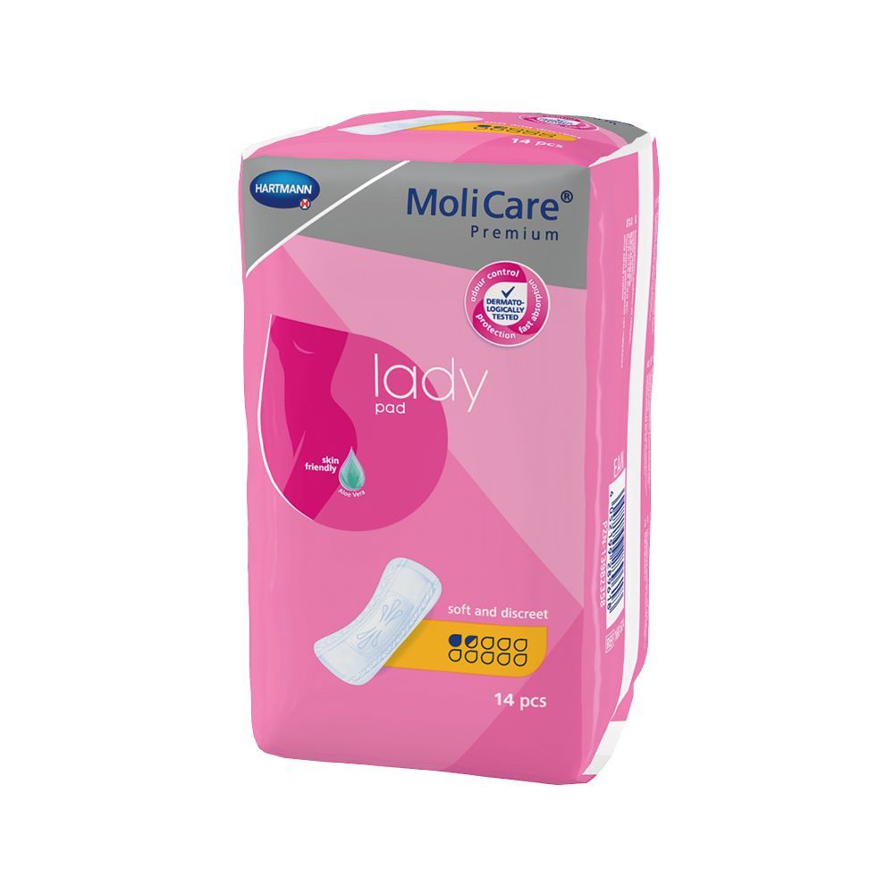 MoliCare Premium lady pad 1,5 Tropfen, Inkontinenzeinlage für Frauen bei Blasenschwäche, Aloe Vera