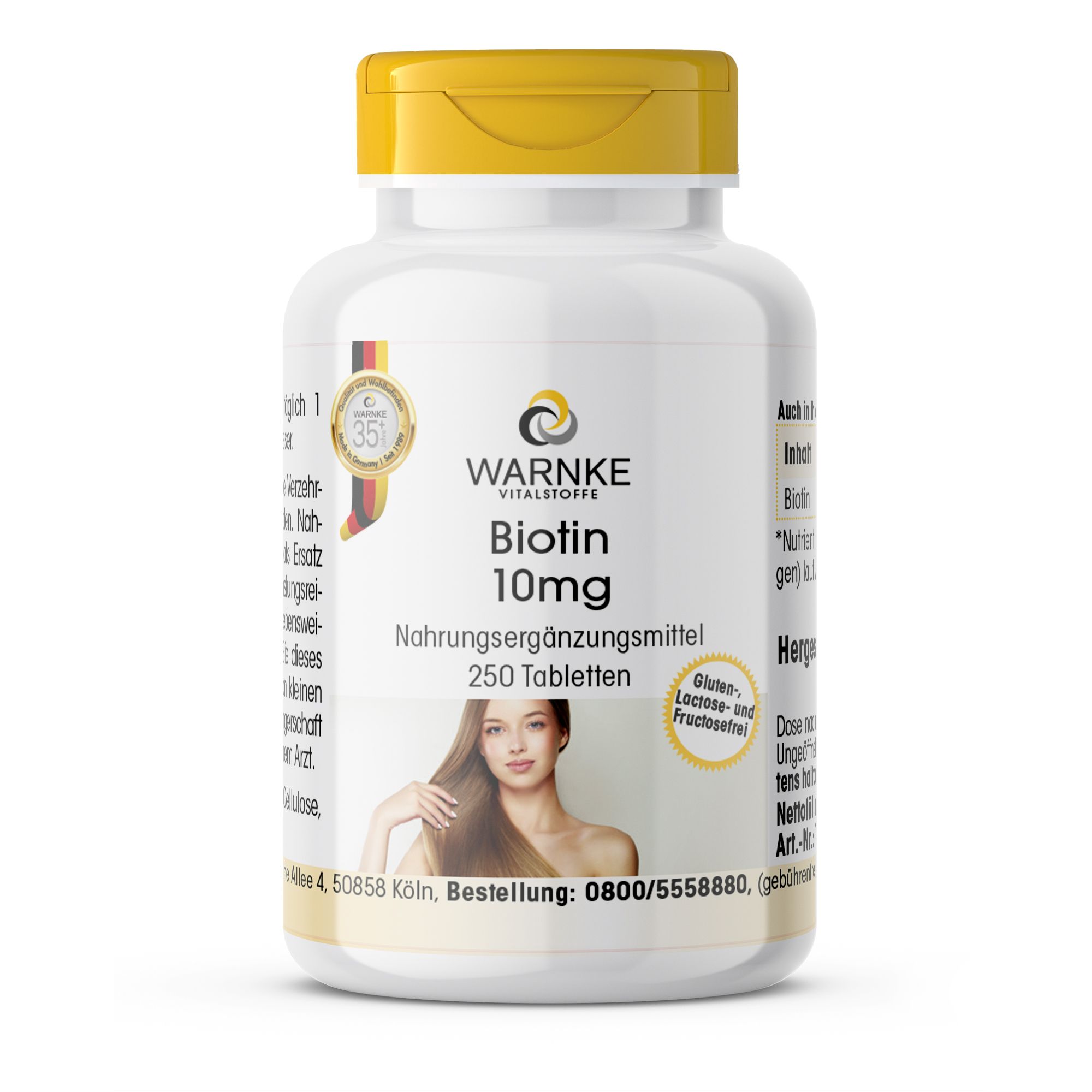 Warnke Vitalstoffe | Biotin 10mg 250 St Tabletten