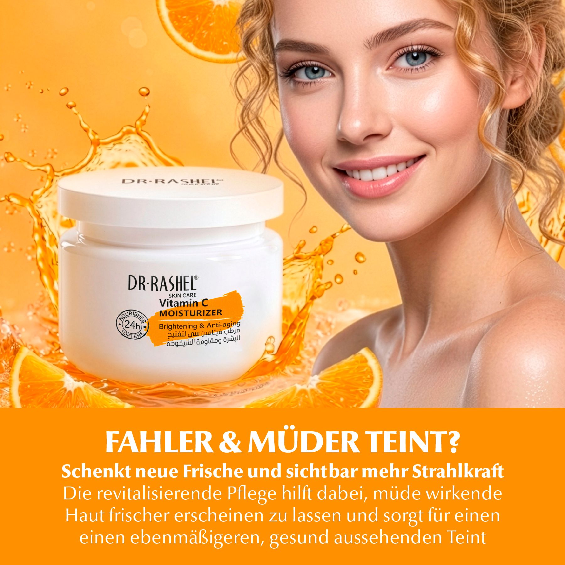 DR.RASHEL Tagescreme Vitamin C Aufhellende Feuchtigkeitscreme für Hautpflege