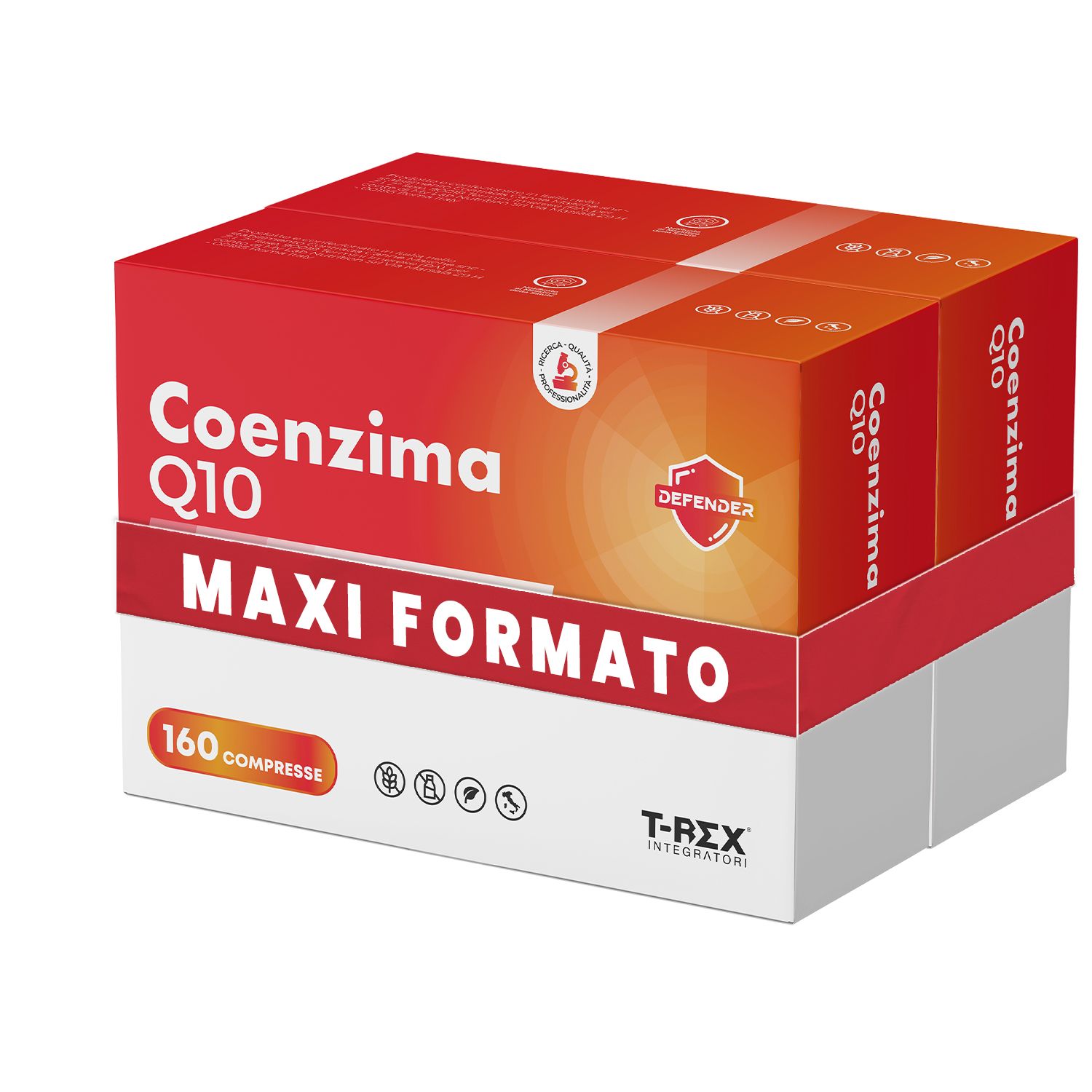 T-Rex Integratori Coenzima Q10 Capsule Integratore Per Energia Cellulare e Antiossidante