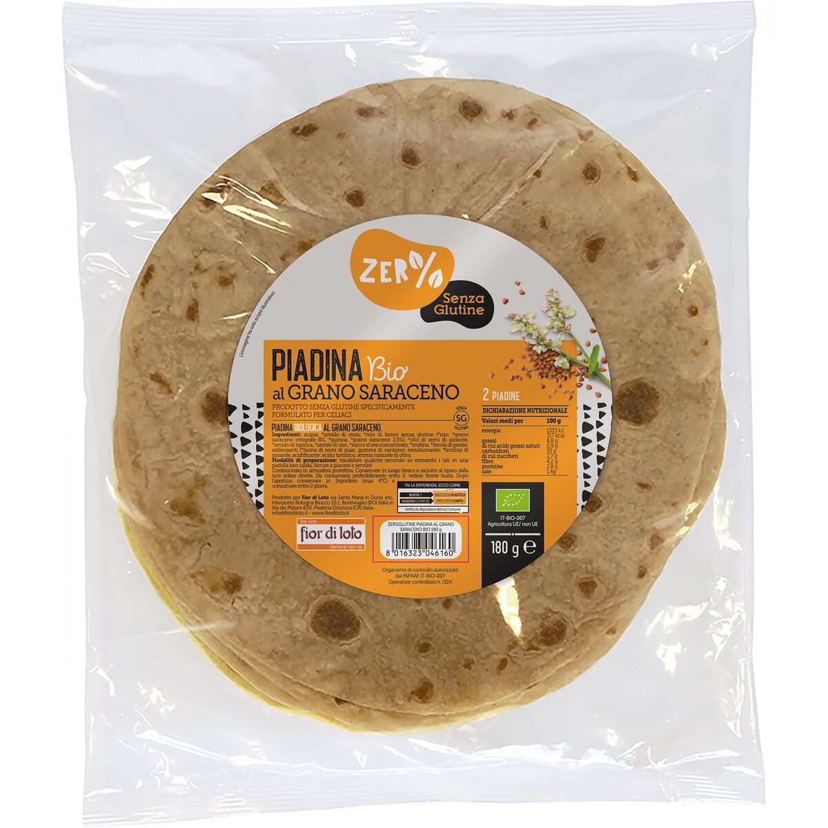 Piadina al Grano Saraceno Senza Glutine - Zer%glutine
