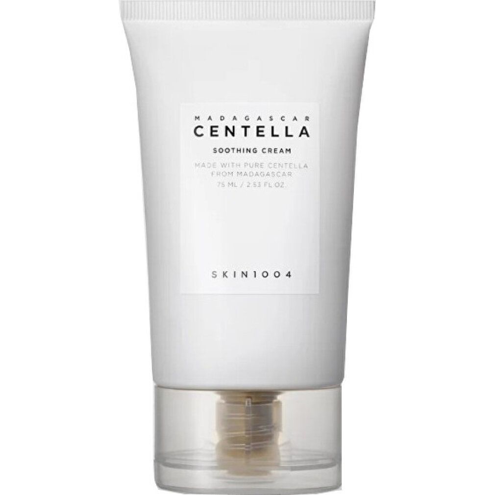 Weiße Tube. Text: Madagascar Centella Soothing Cream, SKIN1004.