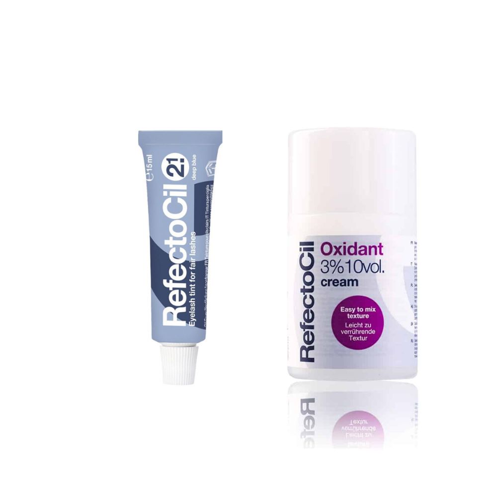 Refectocil Wimpernfarbe tiefblau 2.1 & Refectocil Oxidant Creme 3% Set