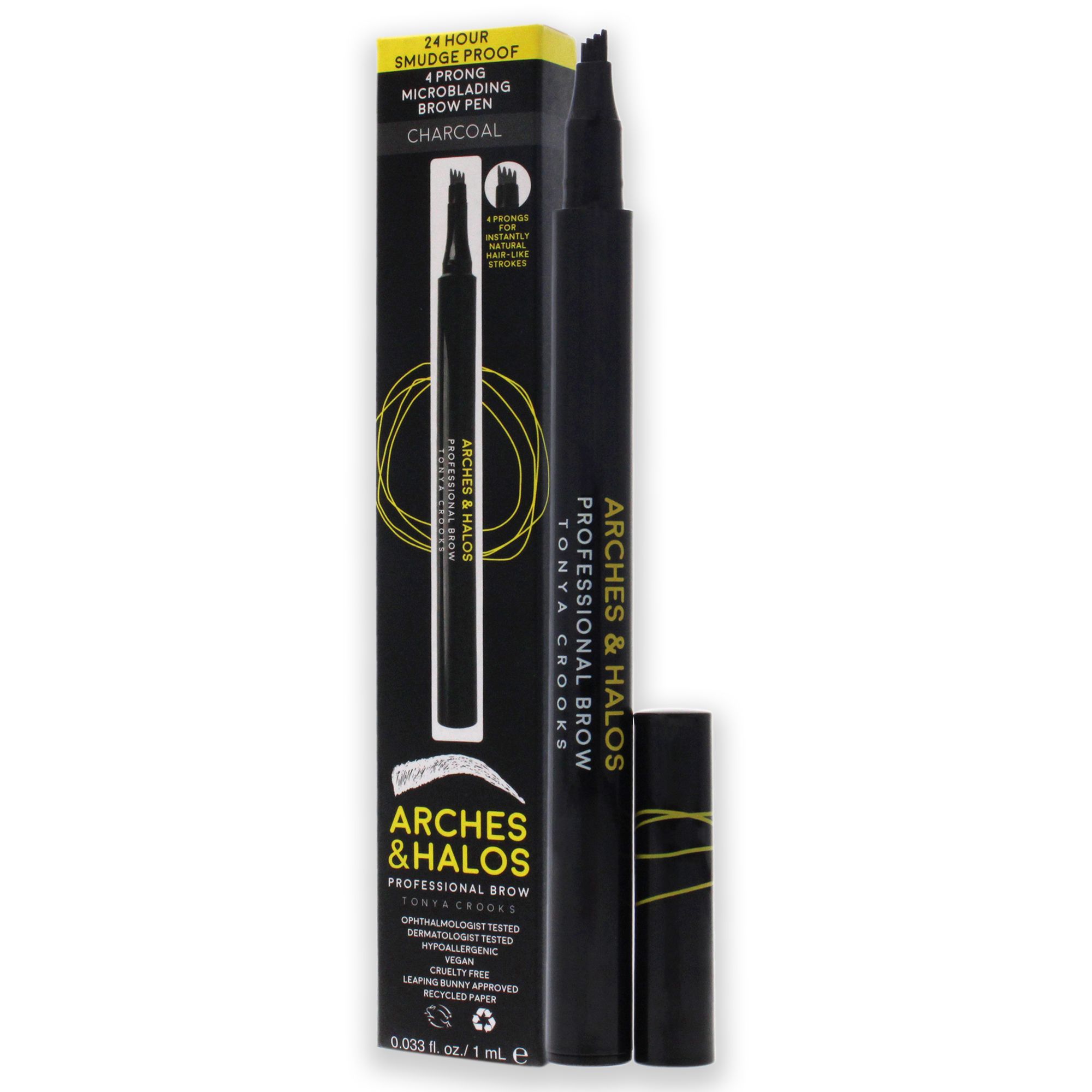4 Prong Microblading Augenbrauenstift - Charcoal von Arches and Halos