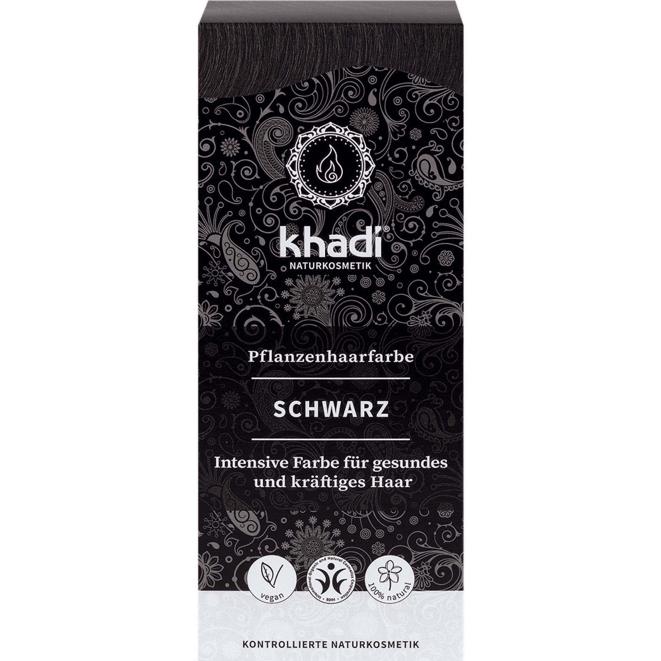 khadi Natural Cosmetics Pflanzenhaarfarbe Schwarz 100 g