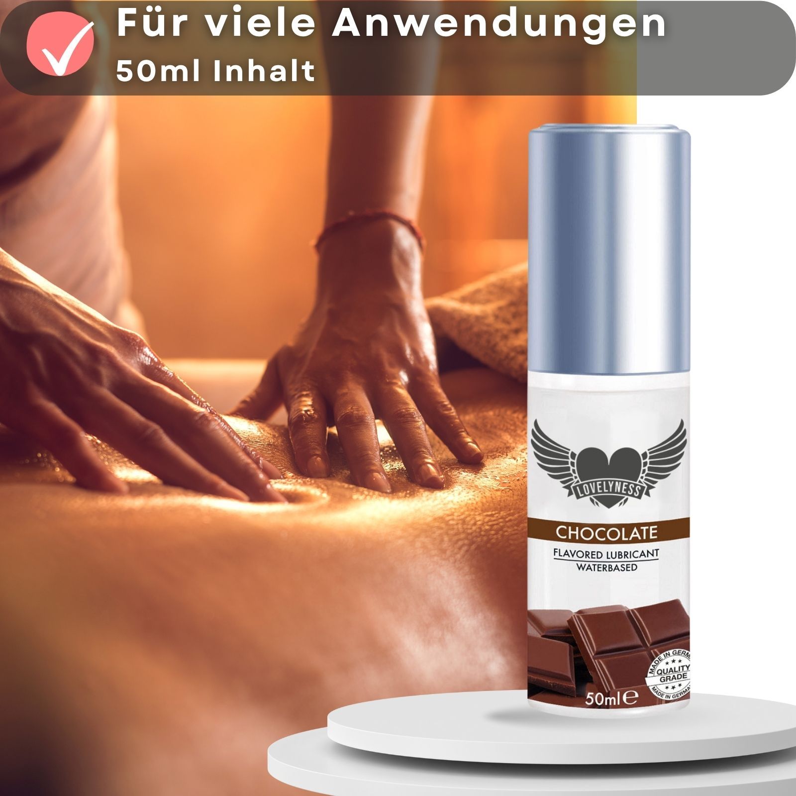 Für viele Anwendungen. 50ml Inhalt. Flasche mit silbernem Deckel. 50ml.