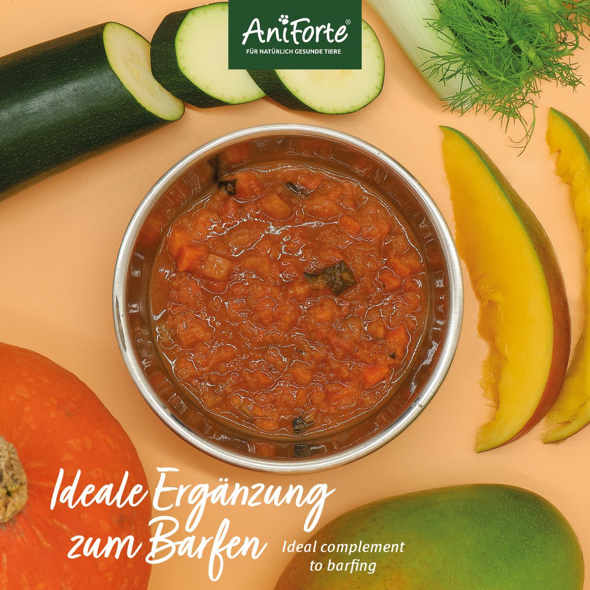 AniForte BIO Barf Püree - Fenchel & Mango 5 x 150g 750 g